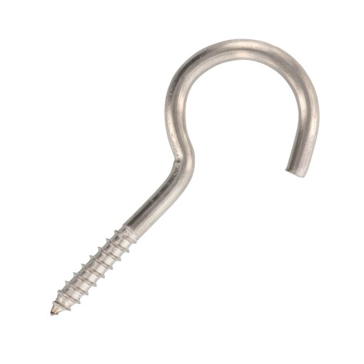 1 Stück gebogene Schraubhaken A2 4,4 x 65 mm