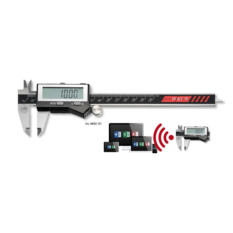 Digitaler Taschenmessschieber Schutzart IP67 Messbereich 0-150mm 