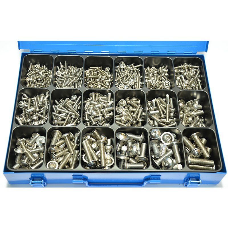 Sortimentskasten Linsenflanschschrauben ISO 7380-2 Edelstahl 