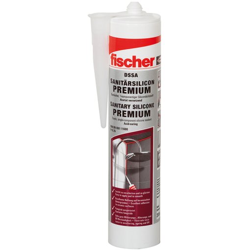 1 Stk. fischer® Sanitärsilicon DSSA 310ml transparent