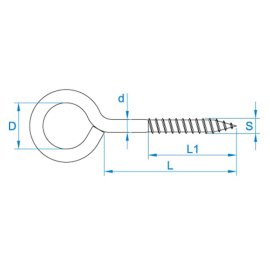 100 Stk. Ringschrauben weiß 10 x 5 mm