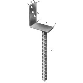 1 Stück Pfostenträger L - Form