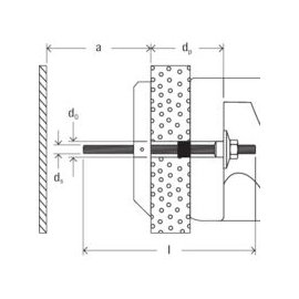 1 Stück Kippdübel M 10 x 180 mm