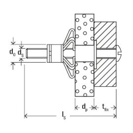 50 Stk. Fischer Hohlraumdübel HM 5 x 65 H