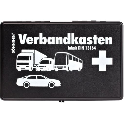 KFZ-Verbandkasten KU schwarz mit Füllung Standard DIN 13164