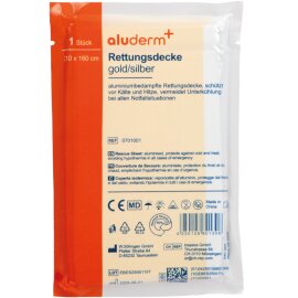 Rettungsdecke aluderm 210 x 160 cm