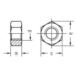 10 Stück Sechskantmuttern DIN 934 A2 M42