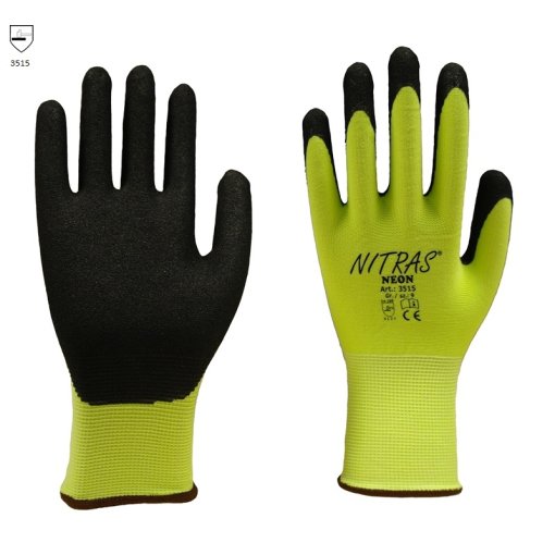 1 Paar Polyesterhandschuhe NITRAS® NEON 3515 Größe 7