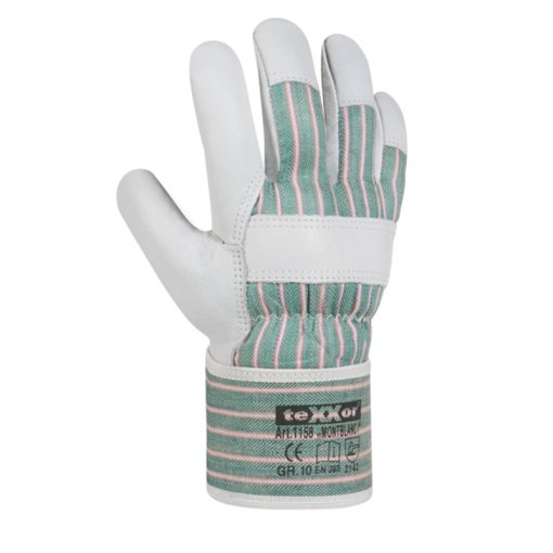 12 Paar Rindvollleder Handschuh teXXor® 1158 MONTBLANC-I Gr. 10