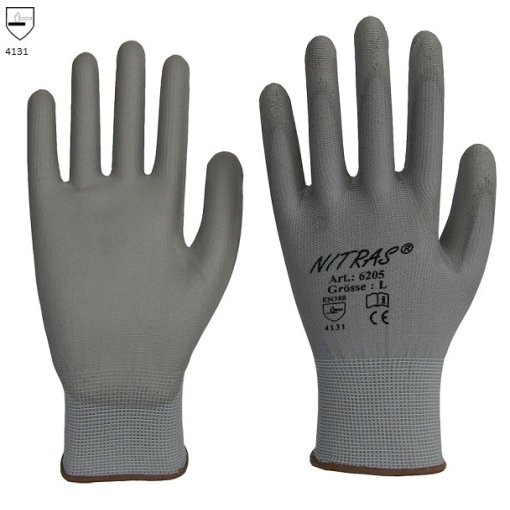 12 Paar Nylonhandschuhe NITRAS® 6205 Größe 7 (M)