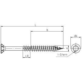 Holzbauschrauben Senkkopf Torx verzinkt