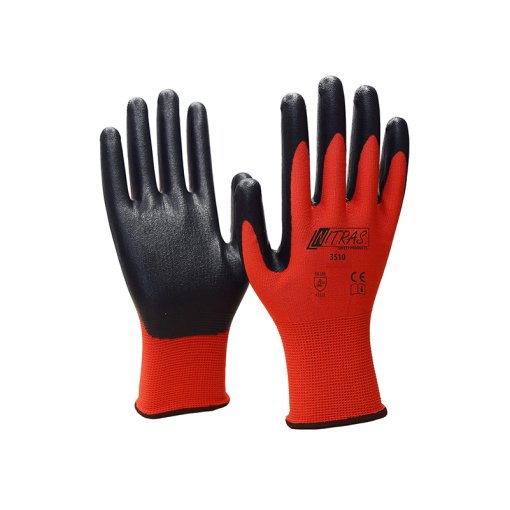 144 Paar Nylon-Nitrilhandschuhe-NITRAS® 3510 Größe 9