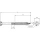 1 Stück Holzbauschrauben Senkkopf Torx verzinkt 8x220