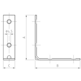 100 Stück Stuhlwinkel, Möbelwinkel, Metallwinkel galv.verzinkt, 25x25x15 