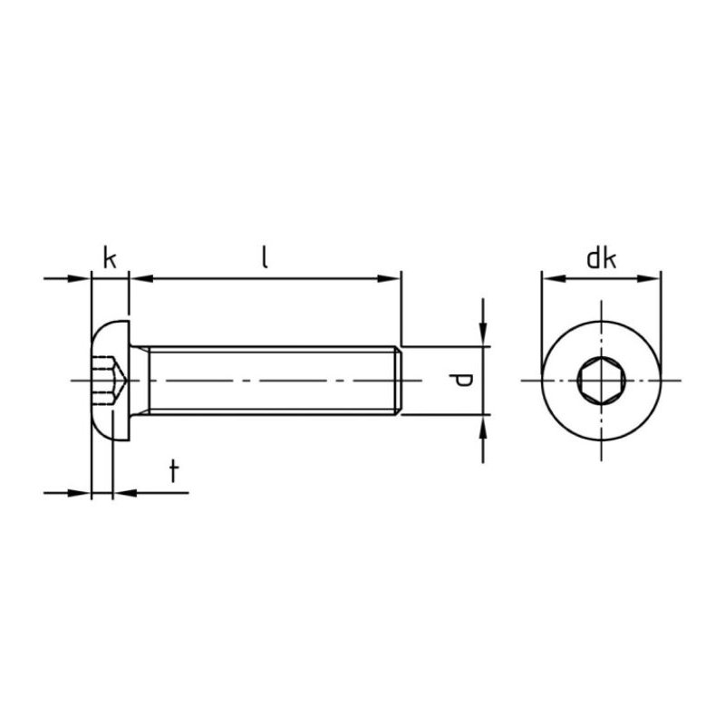 PROTECH 25 St/ück Linsenkopfschrauben Innensechskant M5x12 ISO 7380 Flachkopfschrauben/ rostfrei Edelstahl A2 V2A Linsenkopf Schrauben Inbus