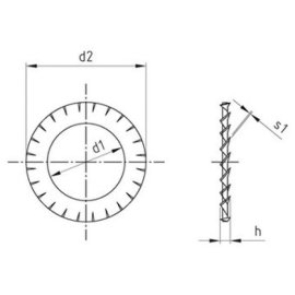 Fächerscheiben Edelstahl A2 Form A