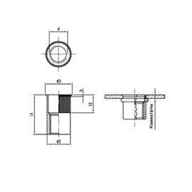 Blindnietmuttern A2 kleiner Senkkopf