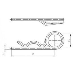 Federstecker doppelt DIN 11024 Edelstahl A4