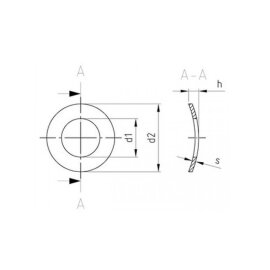 500 Stück Federscheiben DIN 137 Edelstahl A1 A 6mm