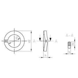 1000 Stück Federringe DIN 128 Edelstahl A1 Form A 6,0mm