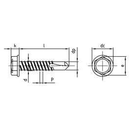 500 Stück Bohrschraube DIN 7504-K Edelstahl A2 5,5 x 28