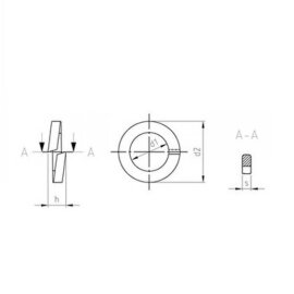 1000 Stück Federringe DIN 7980 Edelstahl A1 3,5 mm