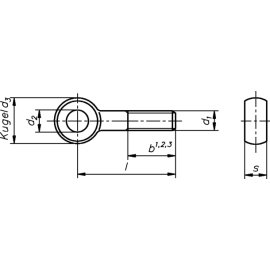1 Stk. Augenschraube Form B DIN 444 - 4.6 M6x45