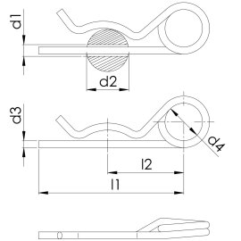Federstecker doppelt verzinkt