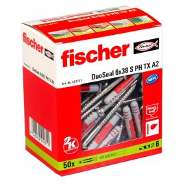50 Stück Fischer DuoSeal Kunststoffdübel 6x38 S...