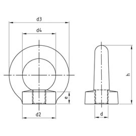 Ringmutter gegossen Edelstahl A2