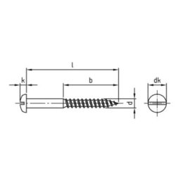 Holzschrauben DIN 96 A2 mit Schlitz