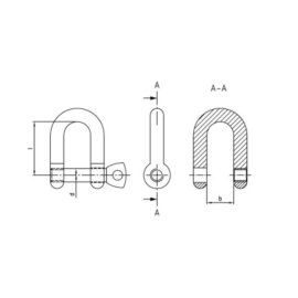 10 Stück Schäkel Edelstahl A4 16 mm