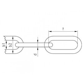 100 m Rundstahlkette A4 langgliedrig 3 x 26 mm