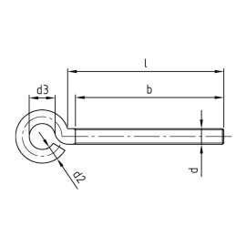 100 Stück Ringschrauben A2 M 5 x 50 mm