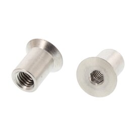 25 Stück Hülsenmuttern Senkkopf Edelstahl A1 M 16 x 25 mm