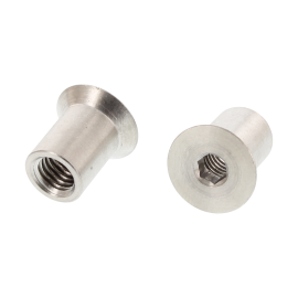 100 Stück Hülsenmuttern Senkkopf Edelstahl A1 M 4 x 12 mm