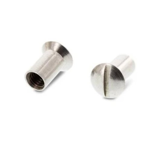 100 Stück Hülsenmuttern Linsensenkkopf Edelstahl M 4 x 12 mm