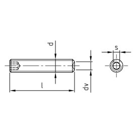 100 Stück Gewindestifte ISO 4029 Edelstahl A2 M 12 x 35