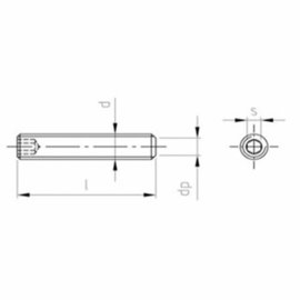 100 Stück Gewindestifte ISO 4026 Edelstahl A2 M 12 x 40