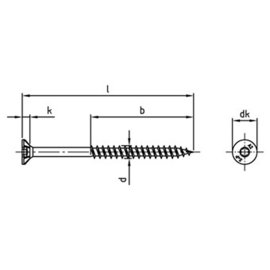 200 Stück Türbandschrauben Rundkopf A2 6 x 25 TX30