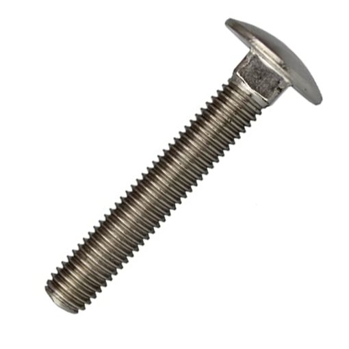 100 Stück Schloßschrauben DIN 603 Edelstahl A2 M6 x 140