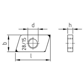 200 Stück Gewindeplatten Typ 28/15 Edelstahl A2 M 10