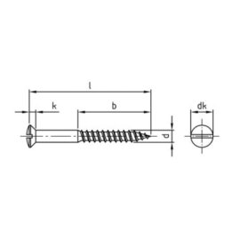 200 Stück Holzschrauben DIN 95 Linsensenkkopf mit Schlitz A2 5,0 x 50