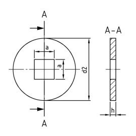 50 Stück U-Scheiben DIN 440 Form V Edelstahl A2 18,0 mm