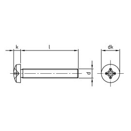 1000 Stück Linsenschrauben DIN 7985 A2 M 2,5 x 8