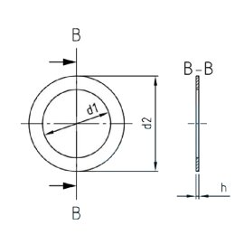 100 Stück Passscheiben DIN 988 Edelstahl A2 40 x 50 x 0,5