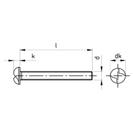 100 Stück Sicherheitsschrauben Halbrundkopf A2 M6x 50 mm