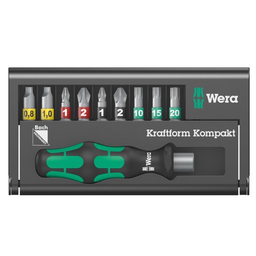 Bits-Sortiment Kraftform Kompakt 13 PROMOTION Bach Tool Finder Wera