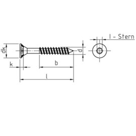 1000 Stück Spanplattenschrauben Torx Teilgewinde verzinkt 3,0 x 30