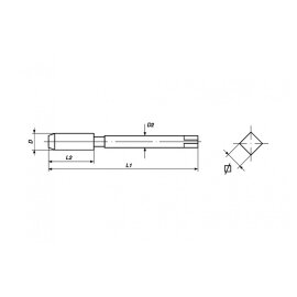 Handgewindebohrersatz 2-tlg HSS MF DIN 2181